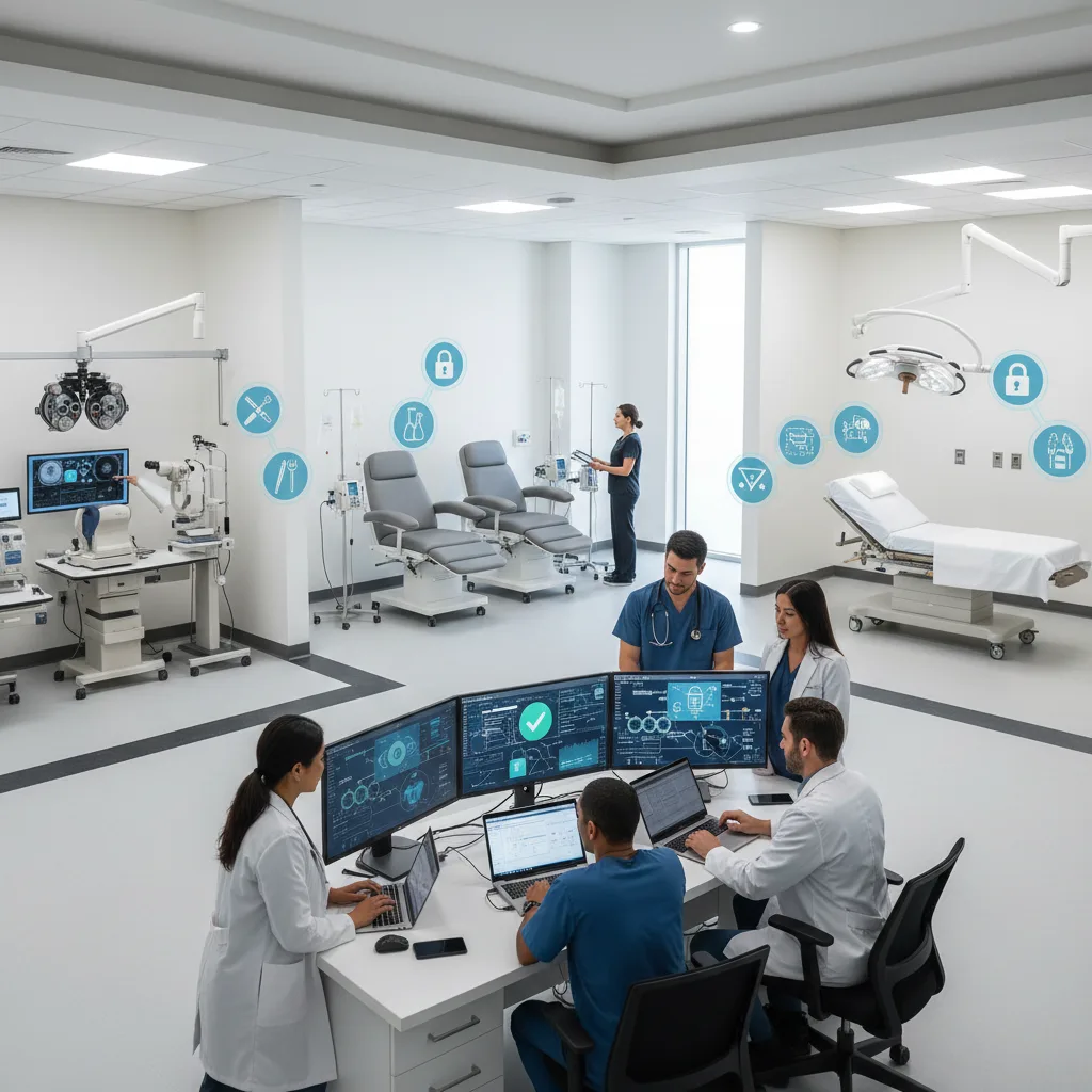 Medical Billing Team Working in Office