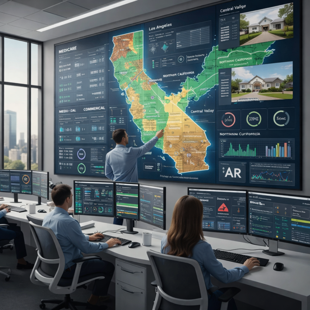 Medical Billing Team Working in Office