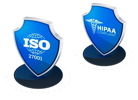 Iso and Hippa Certification logo